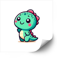 Thumbnail for Happy Baby Dinosaur Sticker | Kawaii Cute Smiling Dino Vinyl Decal