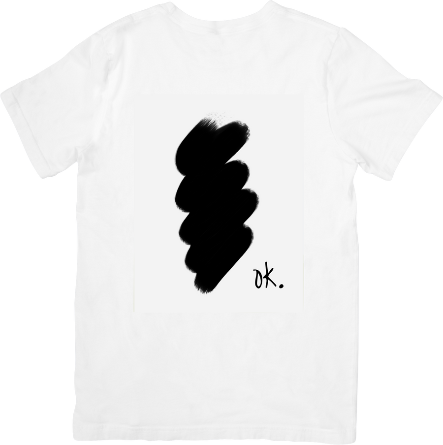 Ok Brushstroke T-Shirt | Minimalist Abstract Art Graphic Tee