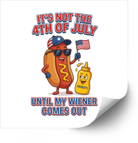 Thumbnail for Funny Hot Dog 4th Of July Sticker | Patriotic Humor Wiener BBQ Vinyl Decal